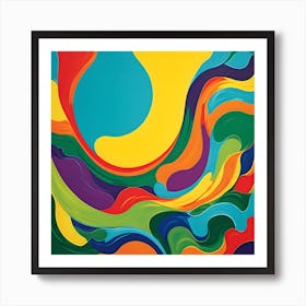 ABSTRACT FLYING EAGLE Art Print