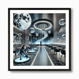 A Futuristic Interior Design For A Lunar Themed Re 1024x1024 Art Print