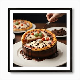 Chocolate Pizza Art Print