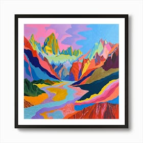 Colourful Abstract Los Glaciares National Park Argentina 6 Art Print