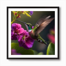 Hummingbird In Flight Art Print