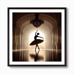 Ballerina Silhouette Art Print