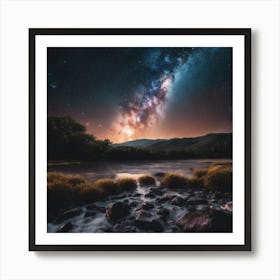 Milky Over The River Art Print