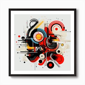 Abstract Art,A colorful abstract picture of a red and black abstract background Art Print