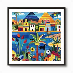 Kids Travel Illustration Egypt 4 Art Print