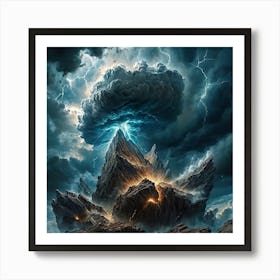 Lightning In The Sky Art Print