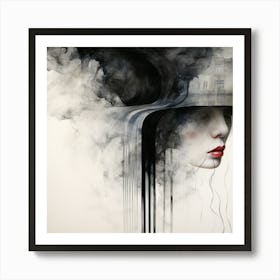 Girl In A Hat Art Print