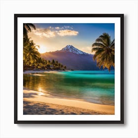 Sunset At The Beach Art Print