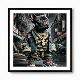 Hip Hop French Bulldog Poster