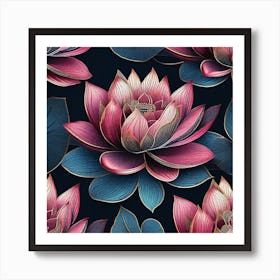 Lotus Flower Wallpaper 11 Art Print