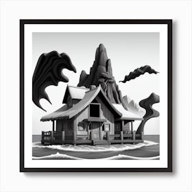 House On The Beach Art Print