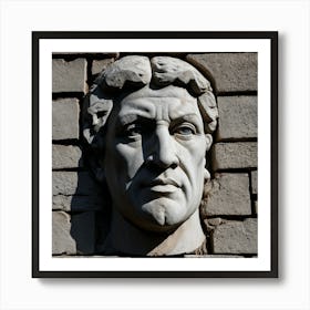 Face In Brick Wall 1 Art Print