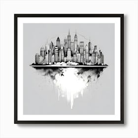 New York City Skyline 96 Art Print