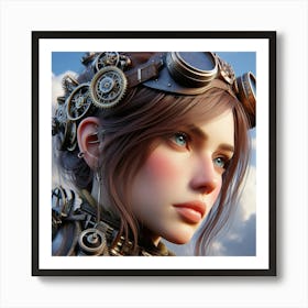 Steampunk Girl 1 Art Print