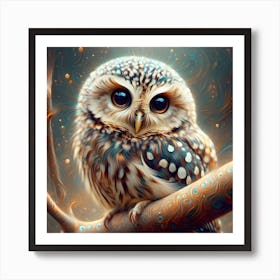 Curious owl Art Print