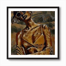 Woman In A Bikini Art Print