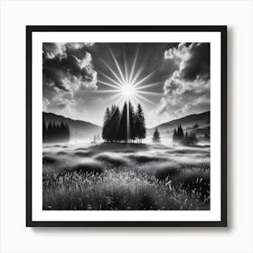 Sunrise In The Mountains 1 Art Print