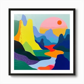 Abstract Travel Collection South Korea 6 Art Print