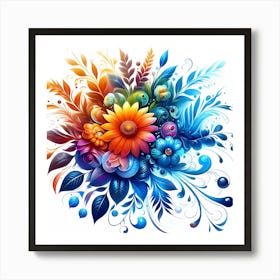 Colorful Flowers 6 Art Print