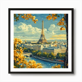 Paris Eiffel Tower Art Art Print