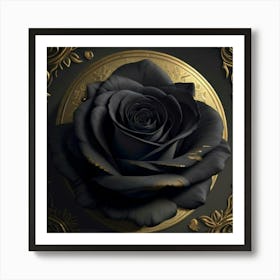 Black Rose Art Print