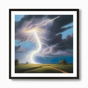 Lightning In The Sky 1 Art Print