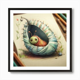 Caterpillar 3 Art Print