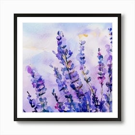 Lavender Watercolor Painting Art Print