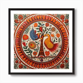 Paisley Painting, Paisley Art, Paisley Painting, Paisley Art, Paisley Painting, Paisley Madhubani Painting Indian Traditional Style Art Print