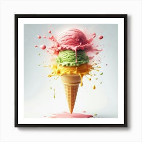 Colorful Ice Cream Affiche