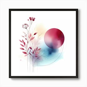 Abstract Watercolor Background 3 Art Print