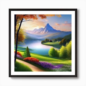 Landscape Painting 78 Art Print