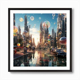 Futuristic Cityscape Art Print