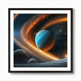 Planets In Space 2 Art Print