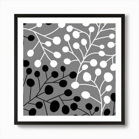 Abstract Nature Black White Art Print