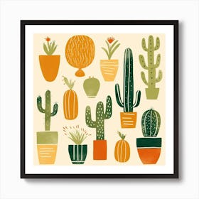 Cactus Print 10 Art Print