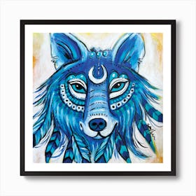 Lunar Wolf Art Print