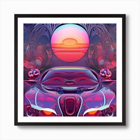 Psychedelic Car Art Print