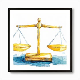 Justice Scales Art Print