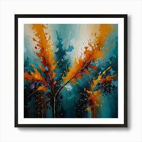 Abstract Tree Painting 1 Art Print