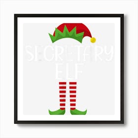 Secretary Elf Family Matching Group Christmas Party Pajama Art Print