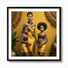 African Family Portrait 3 Art Print