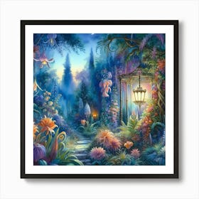 Garden At Night Art Print