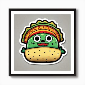 Taco Sticker 4 Art Print