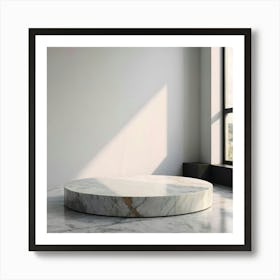 Marble Coffee Table In The Living Room Art Print