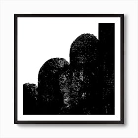 Abstract Black And White Grunge Painting vol. 9 Art Print