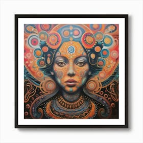 Psychedelic Woman Art Print