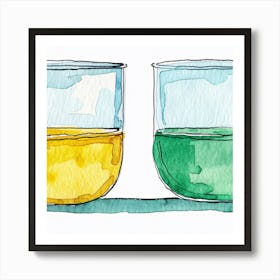 Two Glasses Of Water 1 Art Print