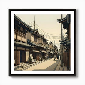 Kyoto Homes Art Print