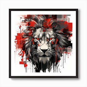 Lion Splat Poster